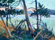 Mount Baker, from East Point, Saturna BC acrylic 17 x 20in - Copy (2)