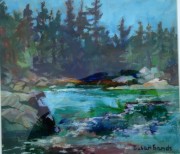 Portage, French River, Ontario 17 18in acrylic